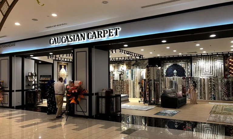 A retail project by Choose Interior at KL East Mall, with framed shopfront panels, display lighting and carpet displays